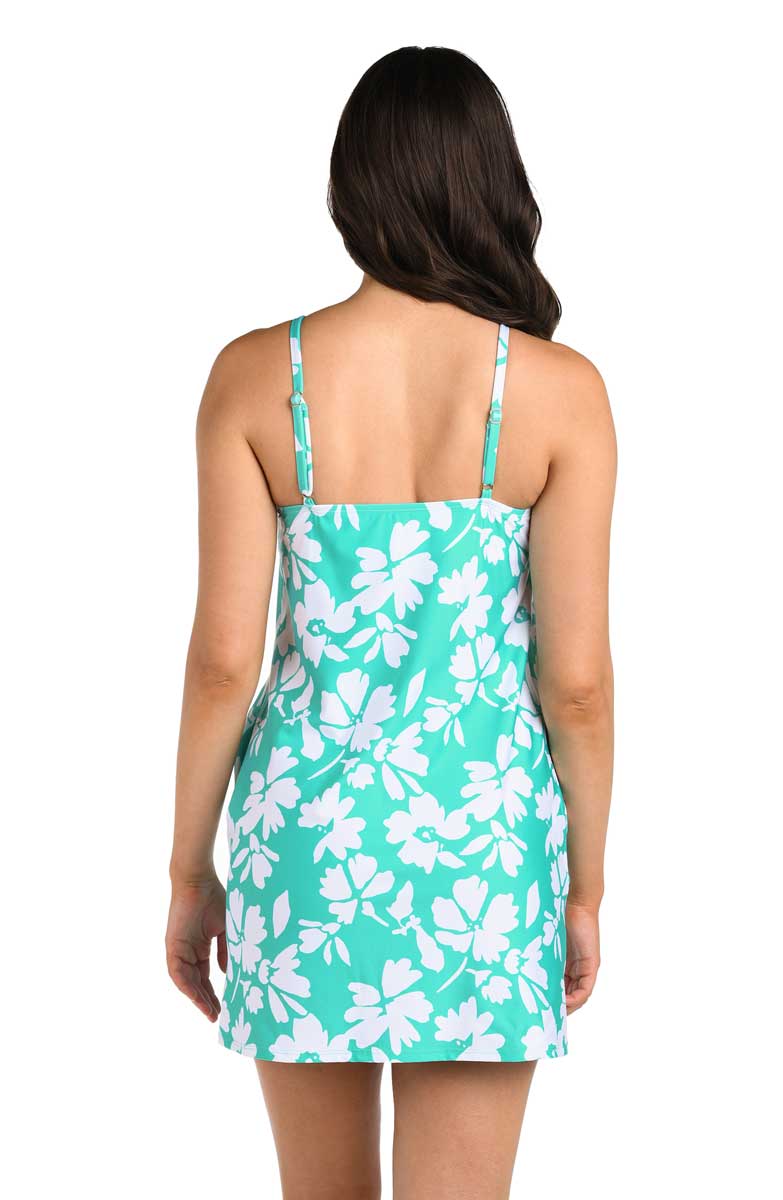 24th & Ocean: Marseille High Neck Shift Dress - AQUA