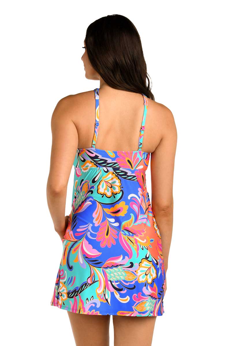 24th & Ocean: Prima Paisley High Neck Shift Dress