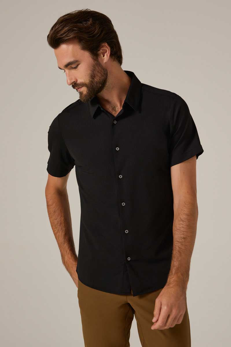 7Diamonds: Aldridge Short Sleeve Shirt - BLACK