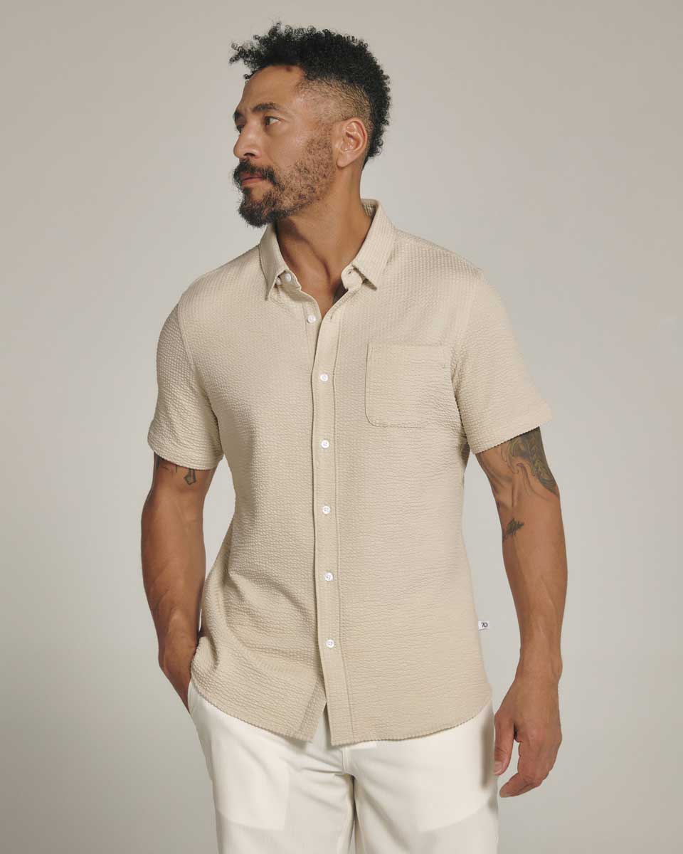 7Diamonds: Aldridge Short Sleeve Shirt - FOG