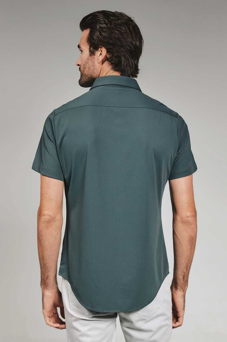7Diamonds: Aldridge Short Sleeve Shirt - PTROLNVY