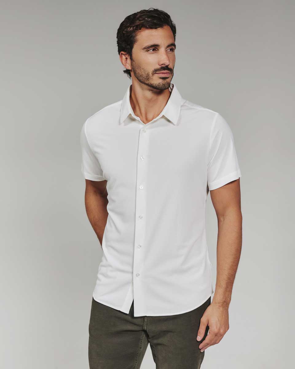 7Diamonds: Aldridge Short Sleeve Shirt - WHITE