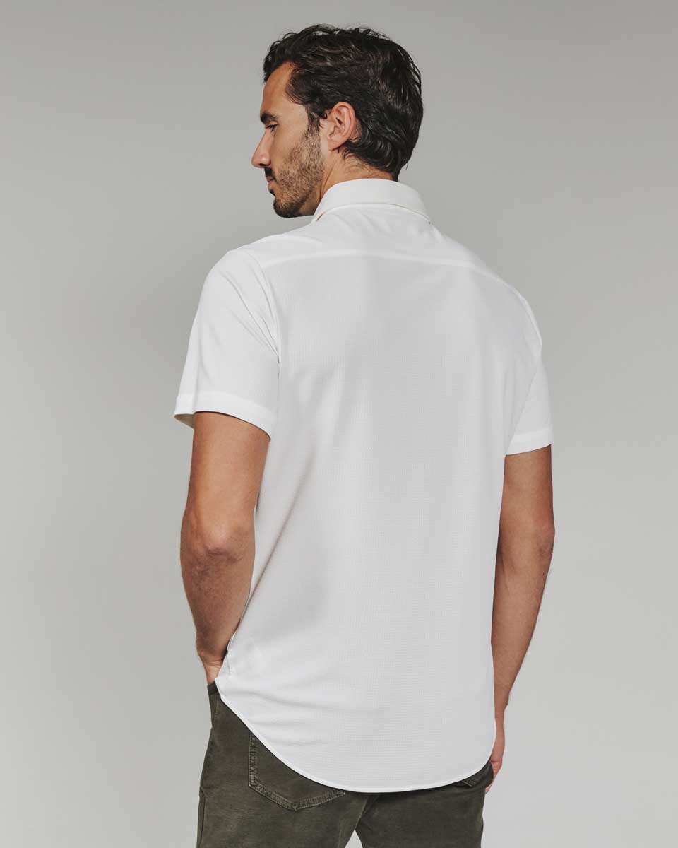7 Diamonds: Aldridge Short Sleeve Shirt - WHITE