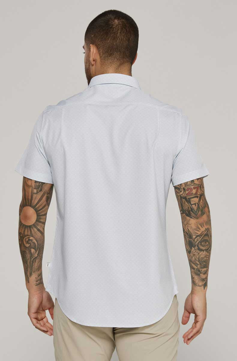 7 Diamonds: Ardon Short Sleeve Shirt - DUSTYBLU