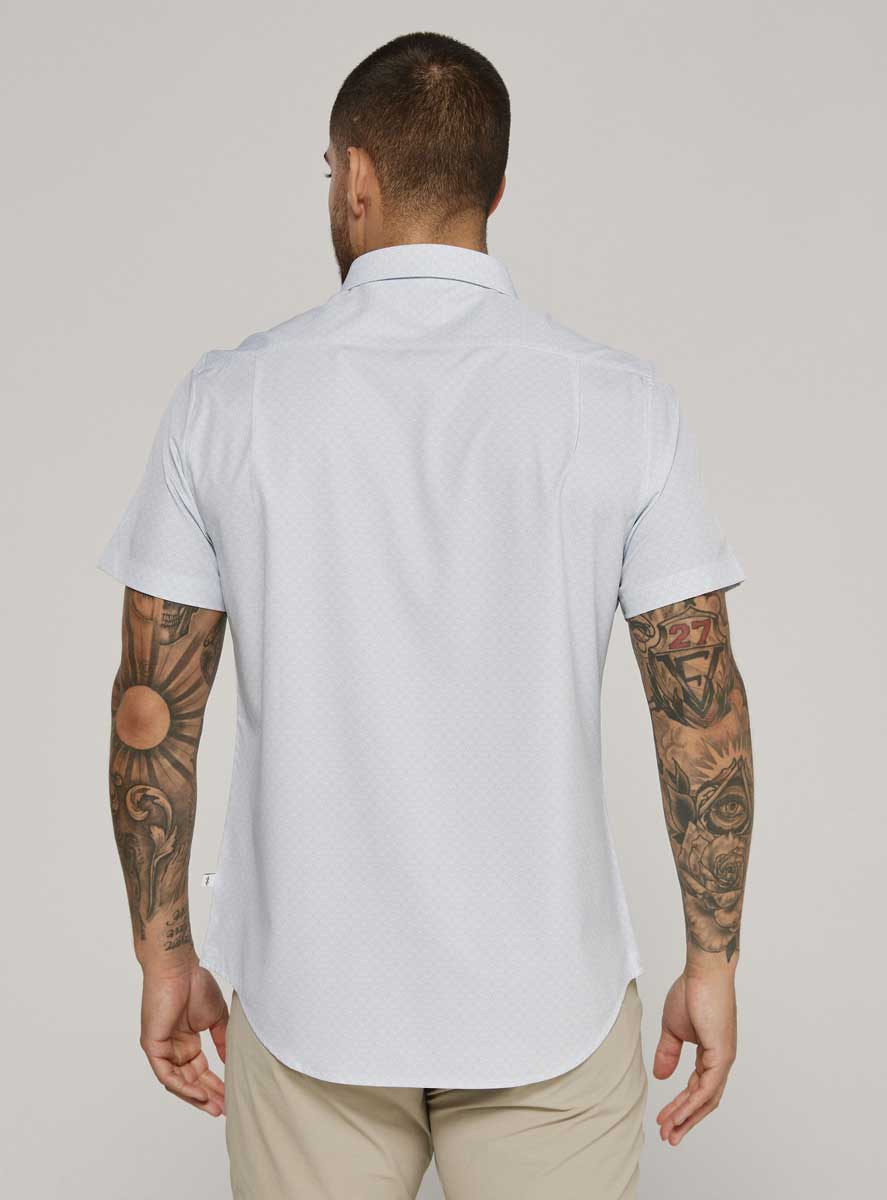 7 Diamonds: Ardon Short Sleeve Shirt - DUSTYBLU