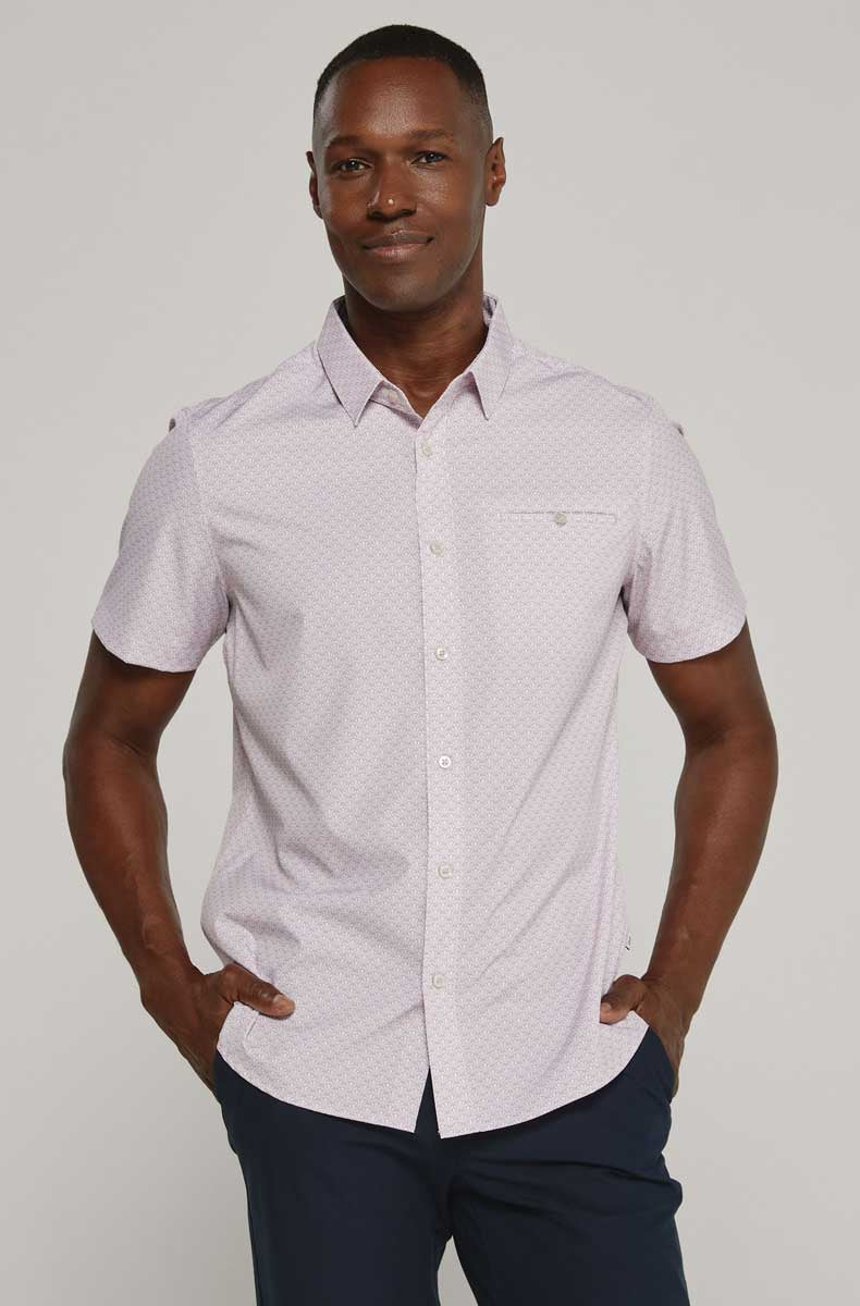 7 Diamonds: Ardon Short Sleeve Shirt - ROSE