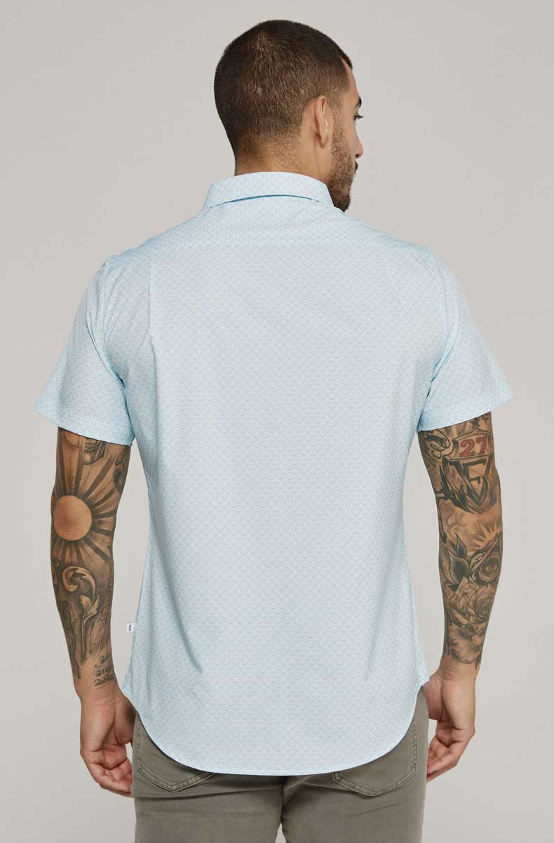 7 Diamonds: Ardon Short Sleeve Shirt - SEAFOAM