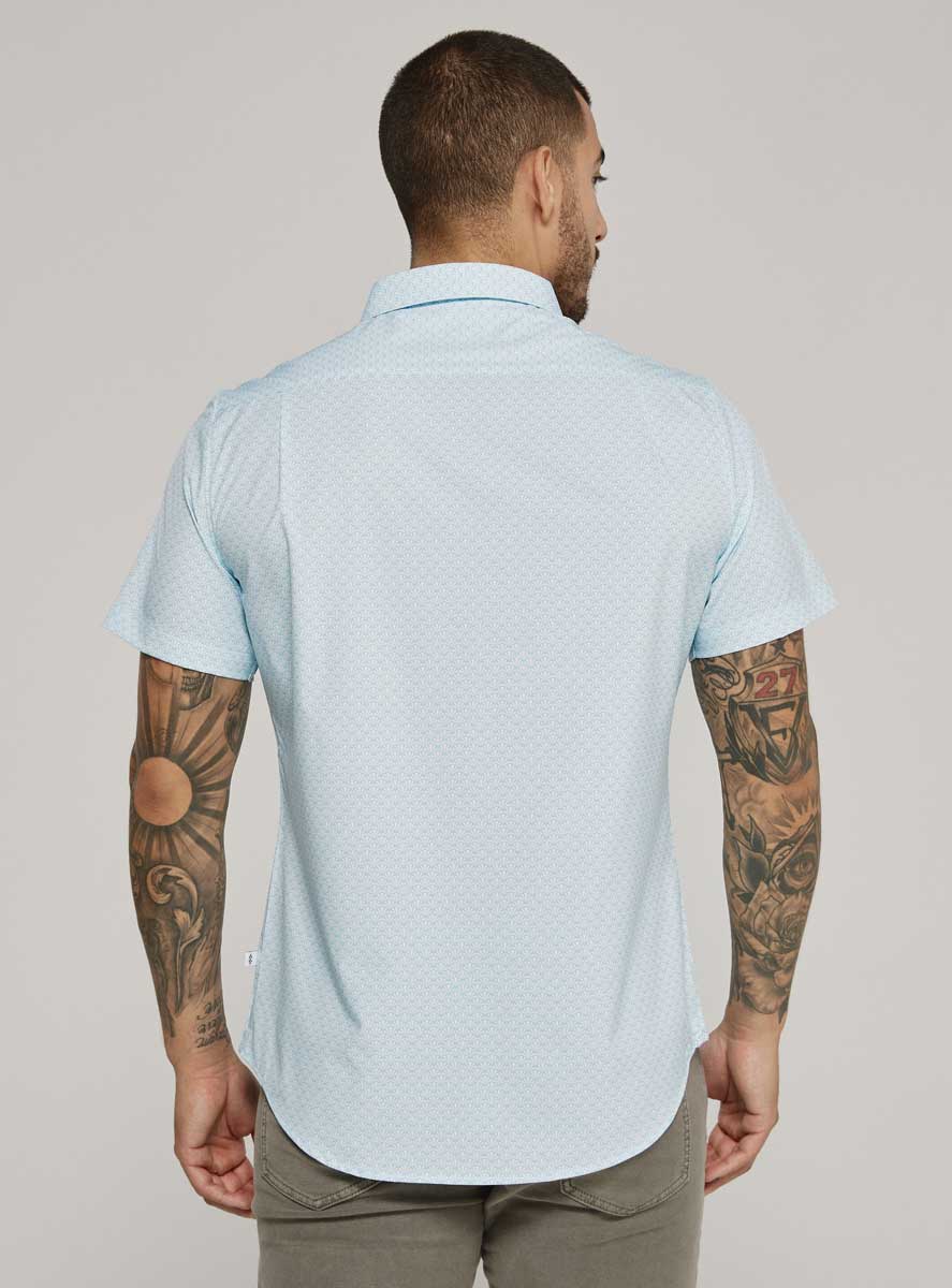 7 Diamonds: Ardon Short Sleeve Shirt - SEAFOAM