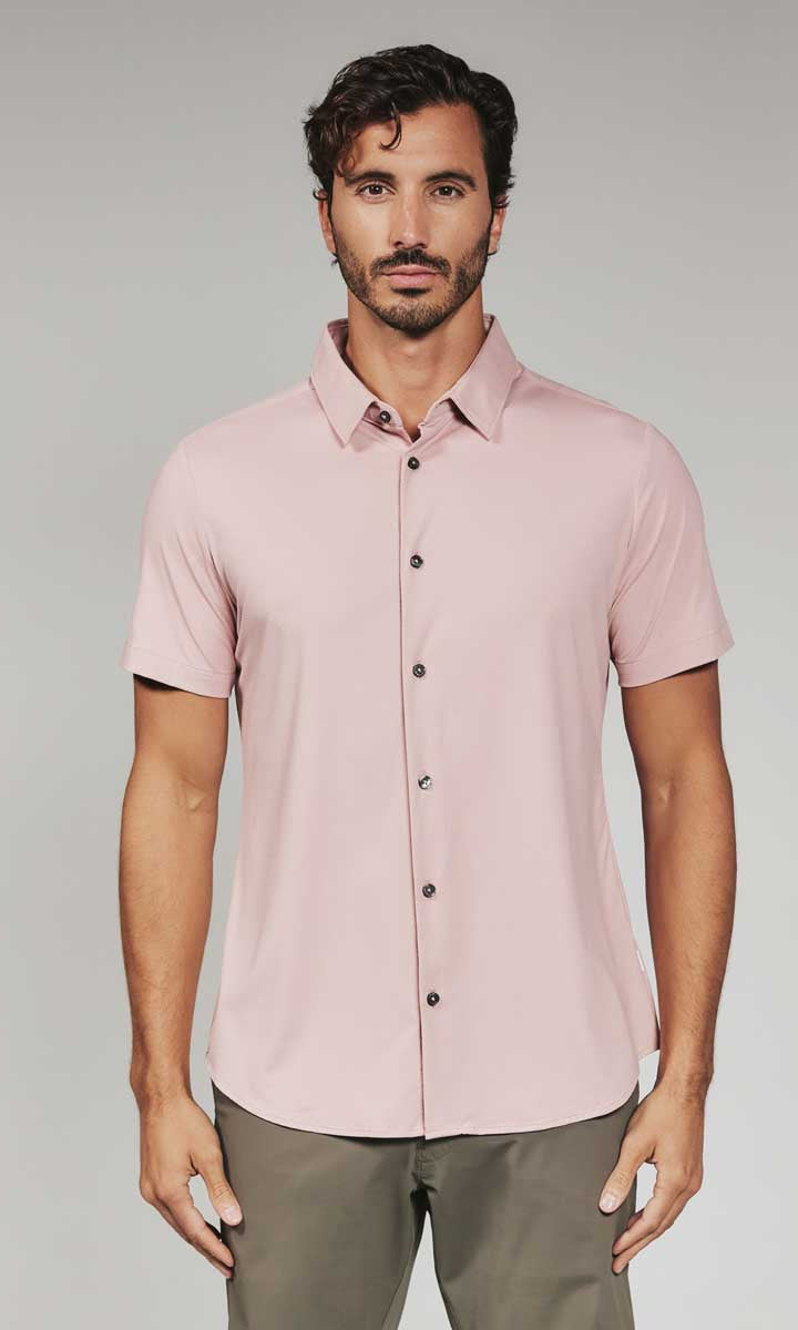 7 Diamonds: Azores Short Sleeve Shirt - DTY ROSE