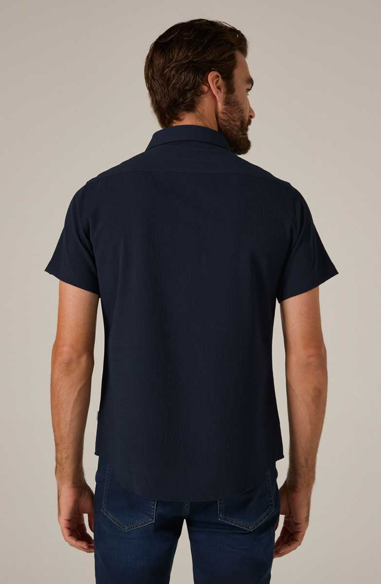 7Diamonds: Barnes Short Sleeve Shirt - NAVY