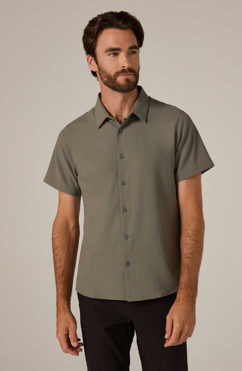 7Diamonds: Barnes Short Sleeve Shirt - OLIVE
