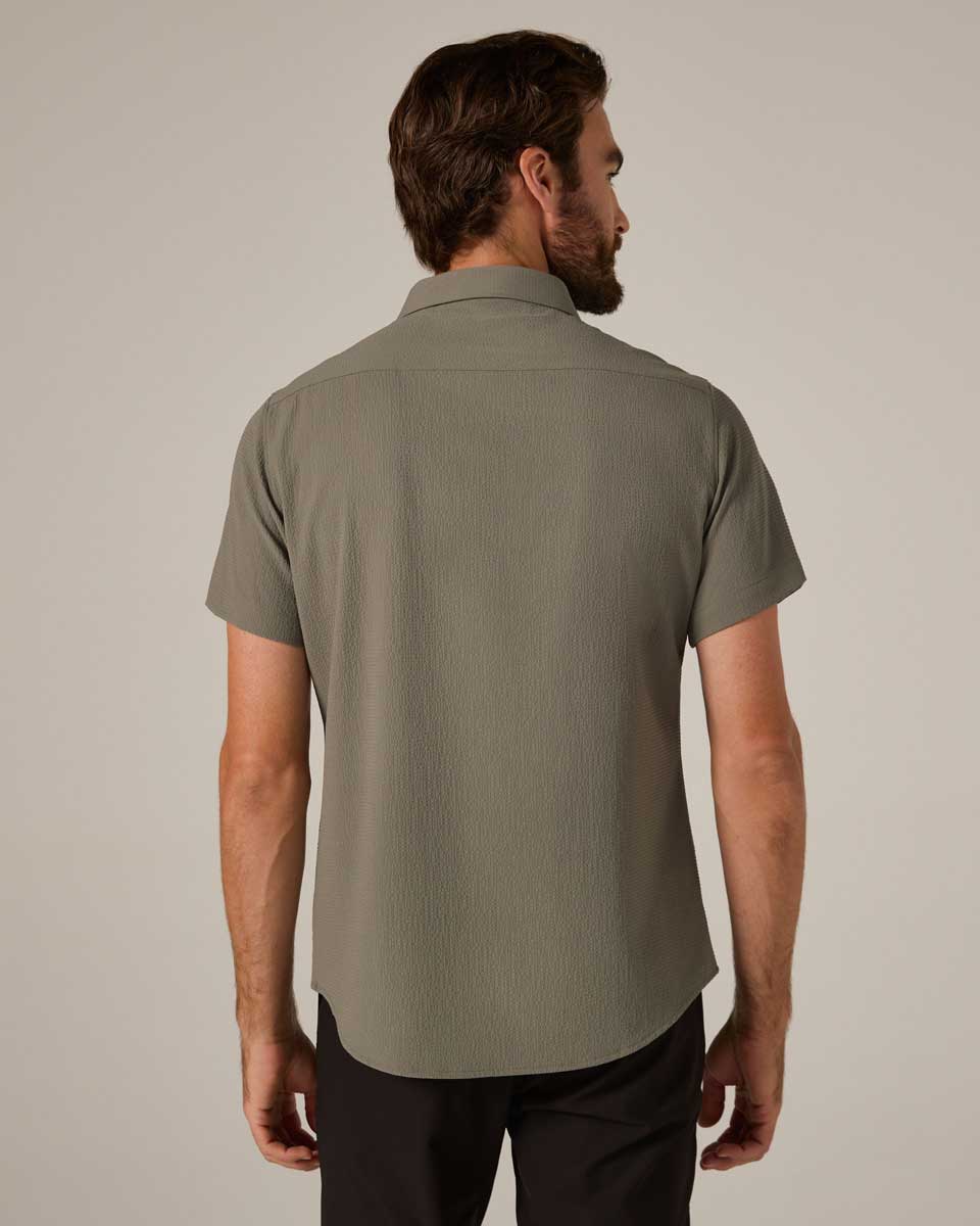 7 Diamonds: Barnes Short Sleeve Shirt - OLIVE
