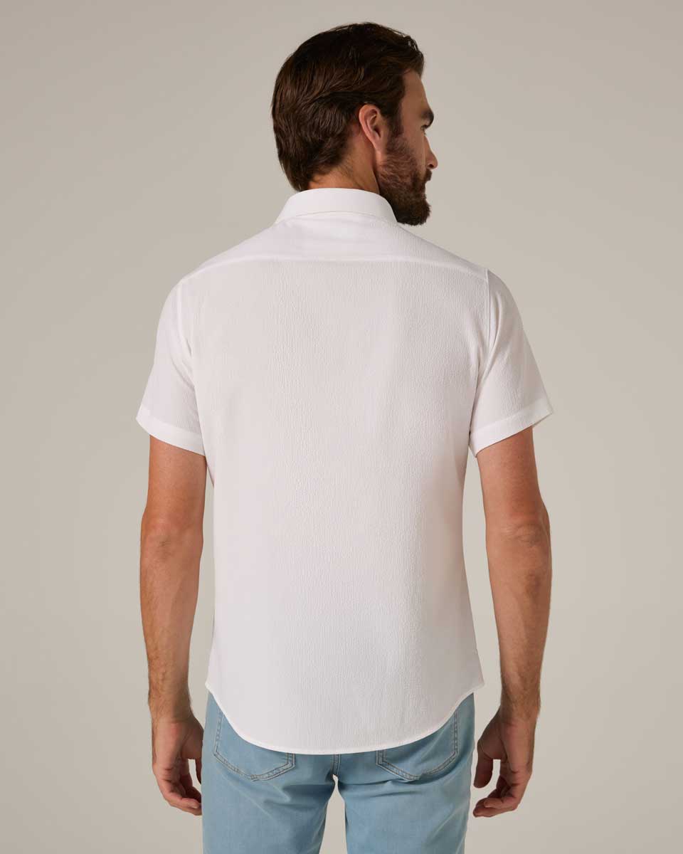 7 Diamonds: Barnes Short Sleeve Shirt - WHITE