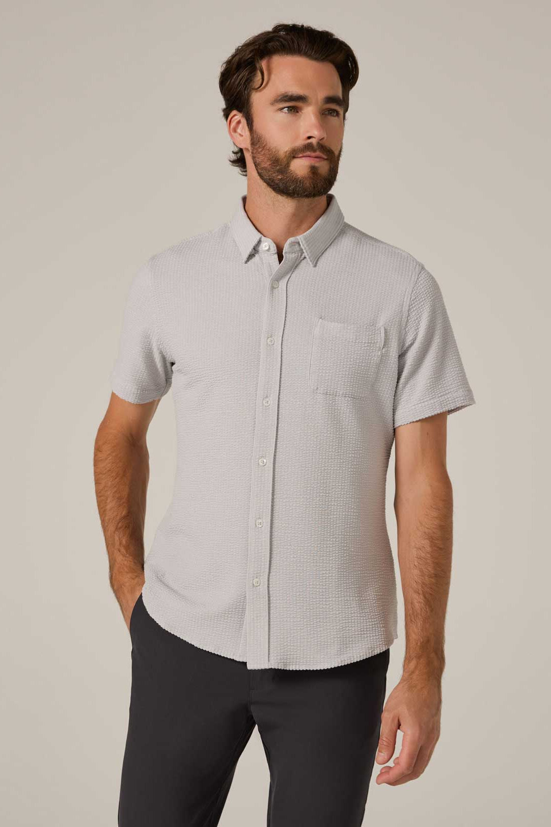 7Diamonds: Bennet Short Sleeve Shirt - CLAY
