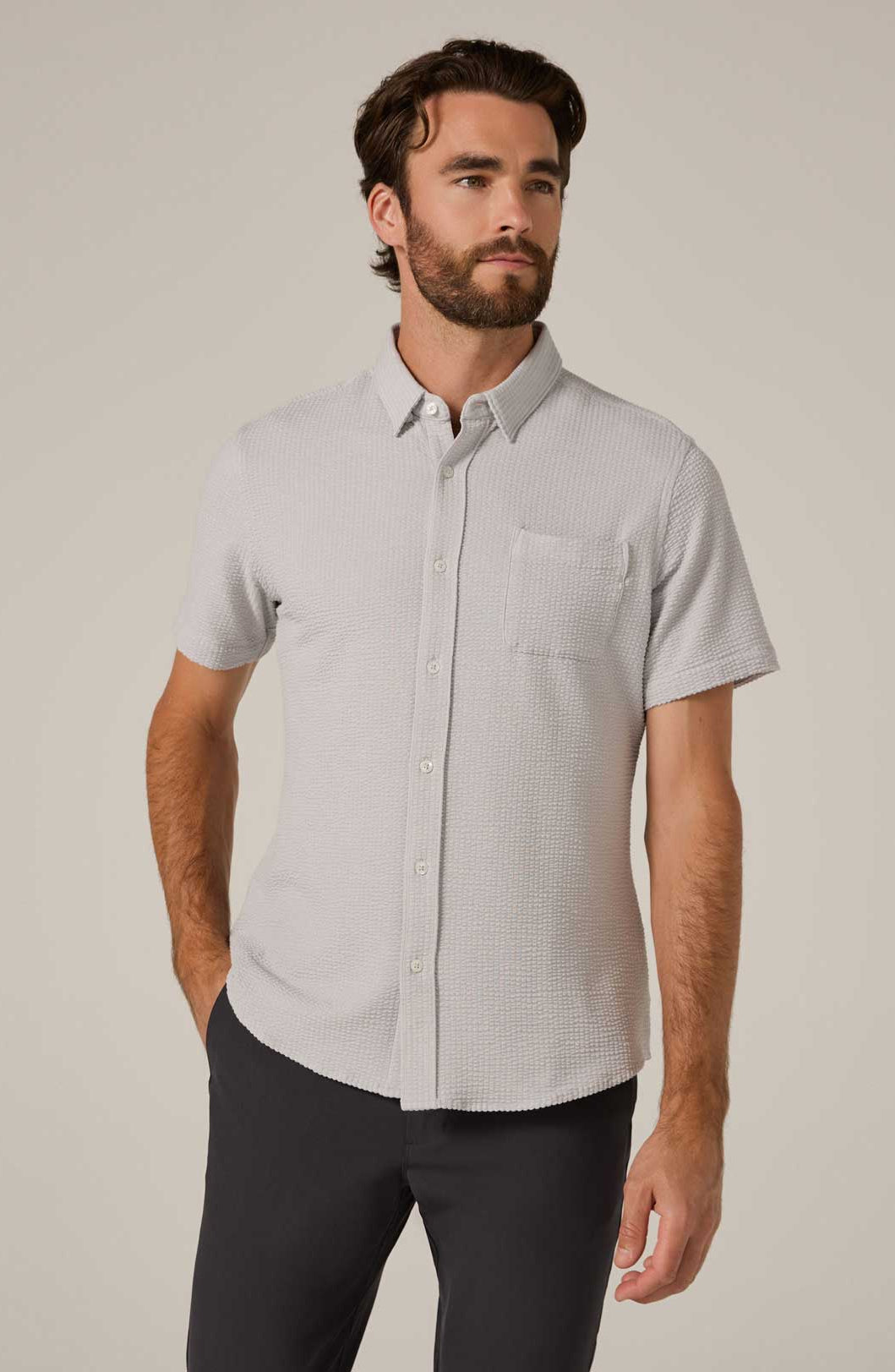 7Diamonds: Bennet Short Sleeve Shirt - CLAY