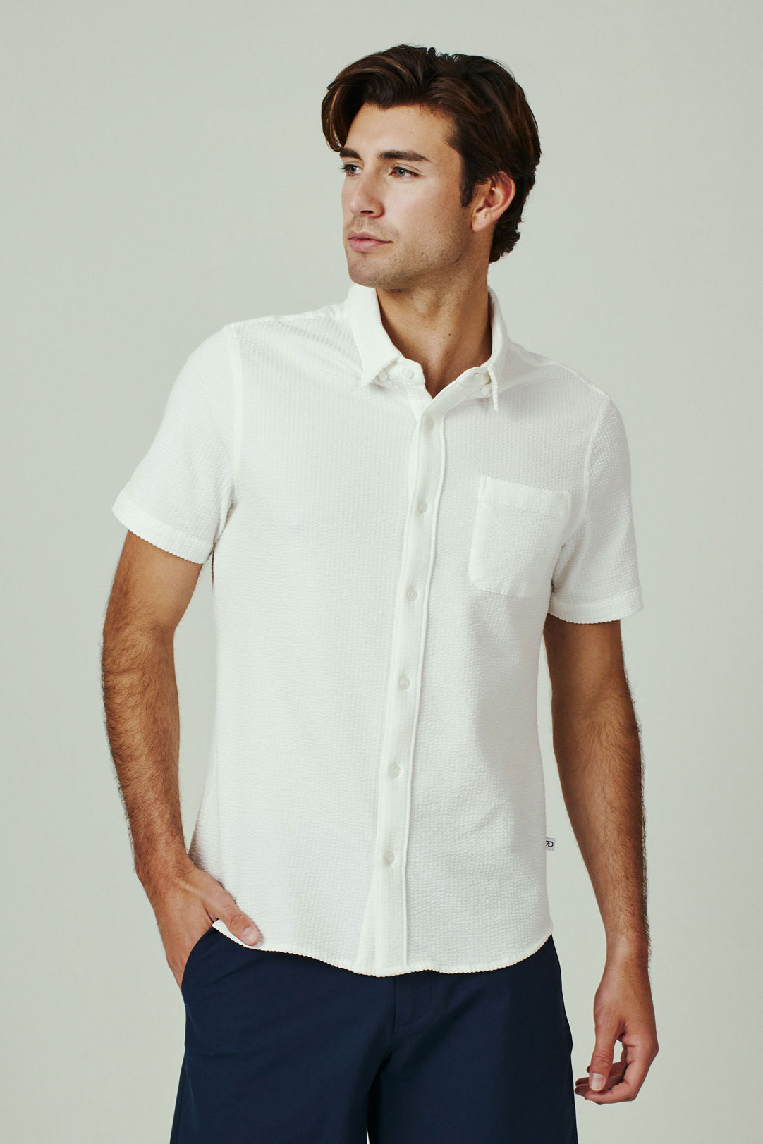 7Diamonds: Bennet Short Sleeve Shirt - IVORY
