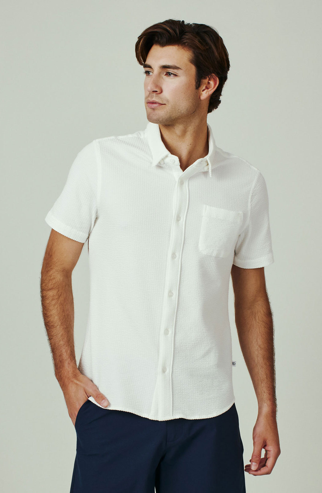 7Diamonds: Bennet Short Sleeve Shirt - IVORY