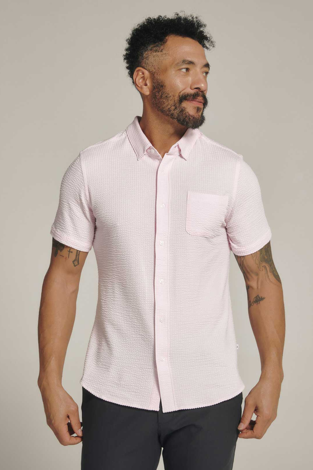 7Diamonds: Bennet Short Sleeve Shirt - PINK