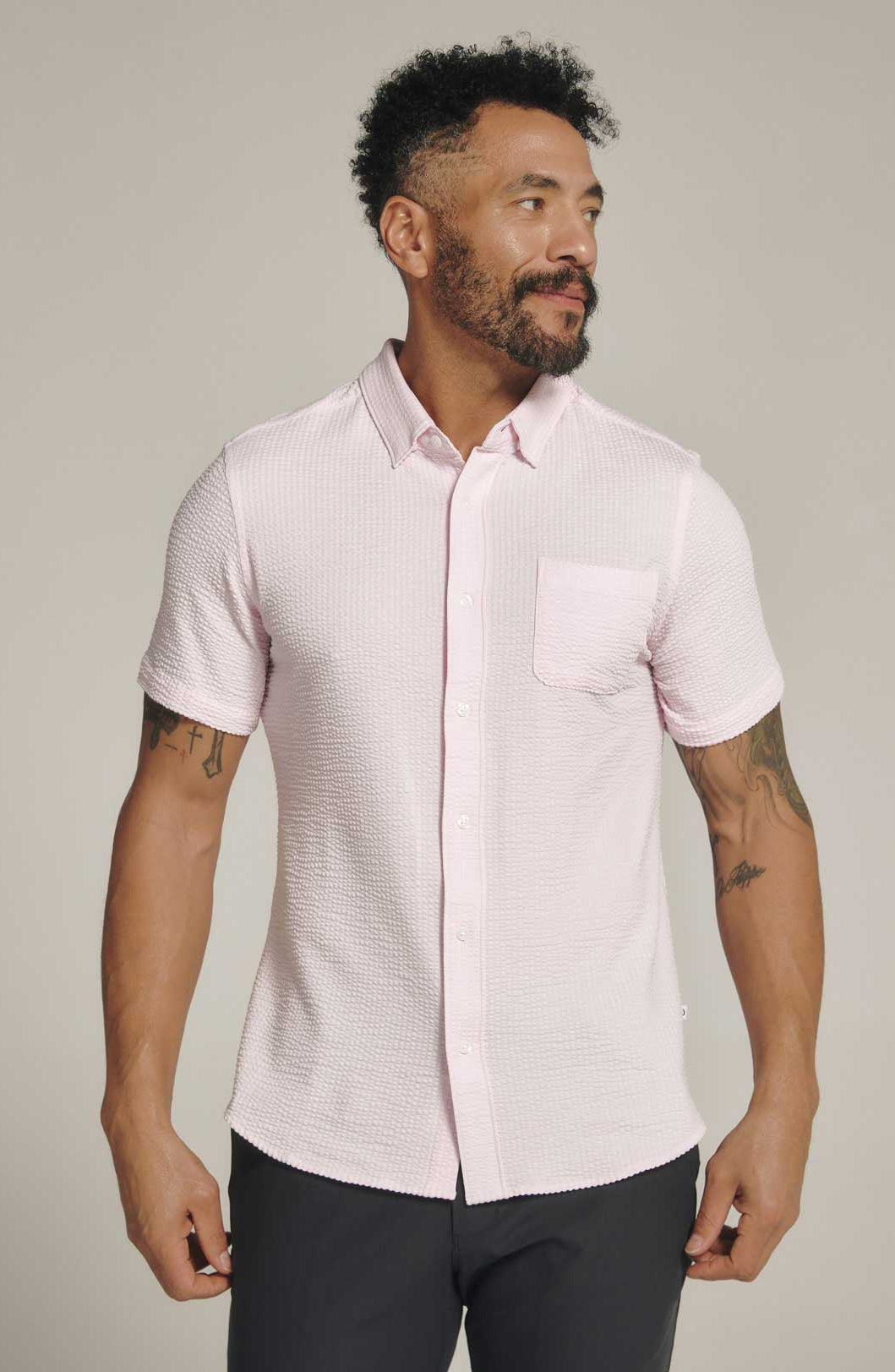 7Diamonds: Bennet Short Sleeve Shirt - PINK