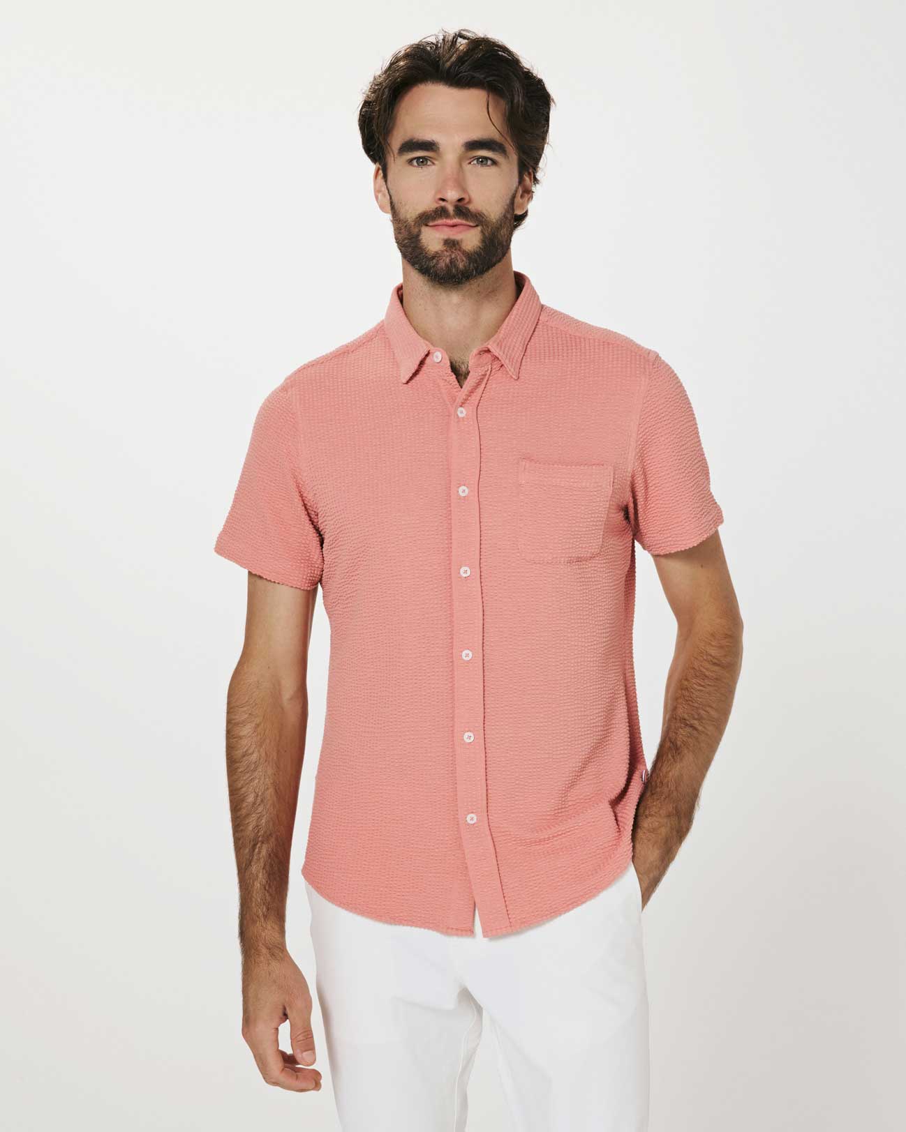 7Diamonds: Bennet Short Sleeve Shirt - POPPY