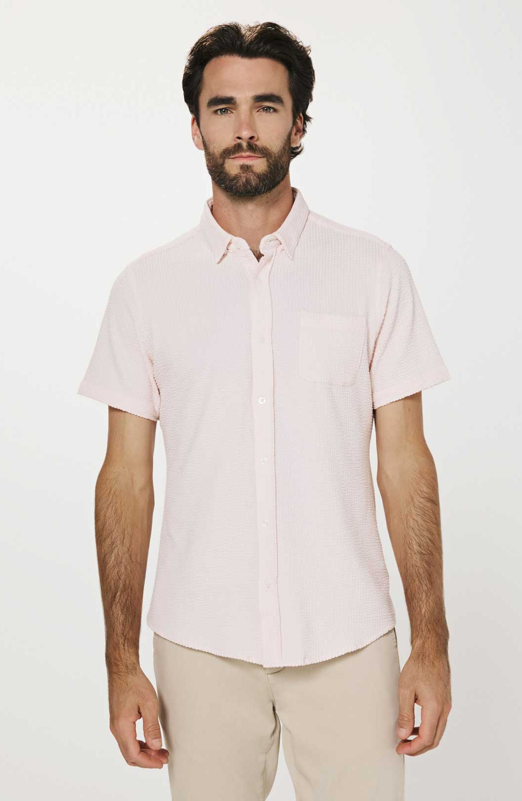 7Diamonds: Bennet Short Sleeve Shirt - QUARTZ