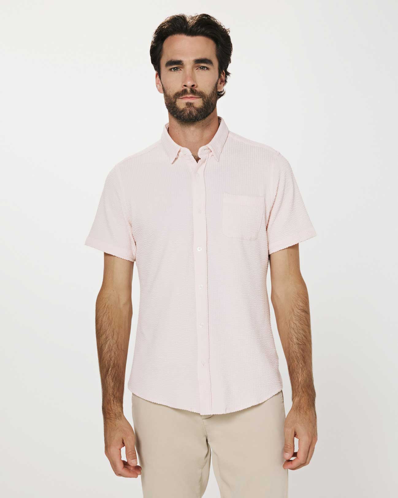 7Diamonds: Bennet Short Sleeve Shirt - QUARTZ