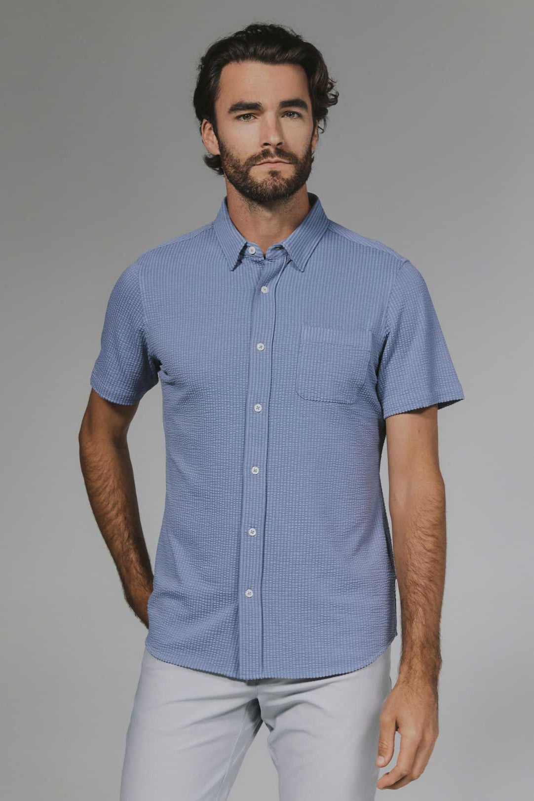 7Diamonds: Bennet Short Sleeve Shirt - THDRCLD