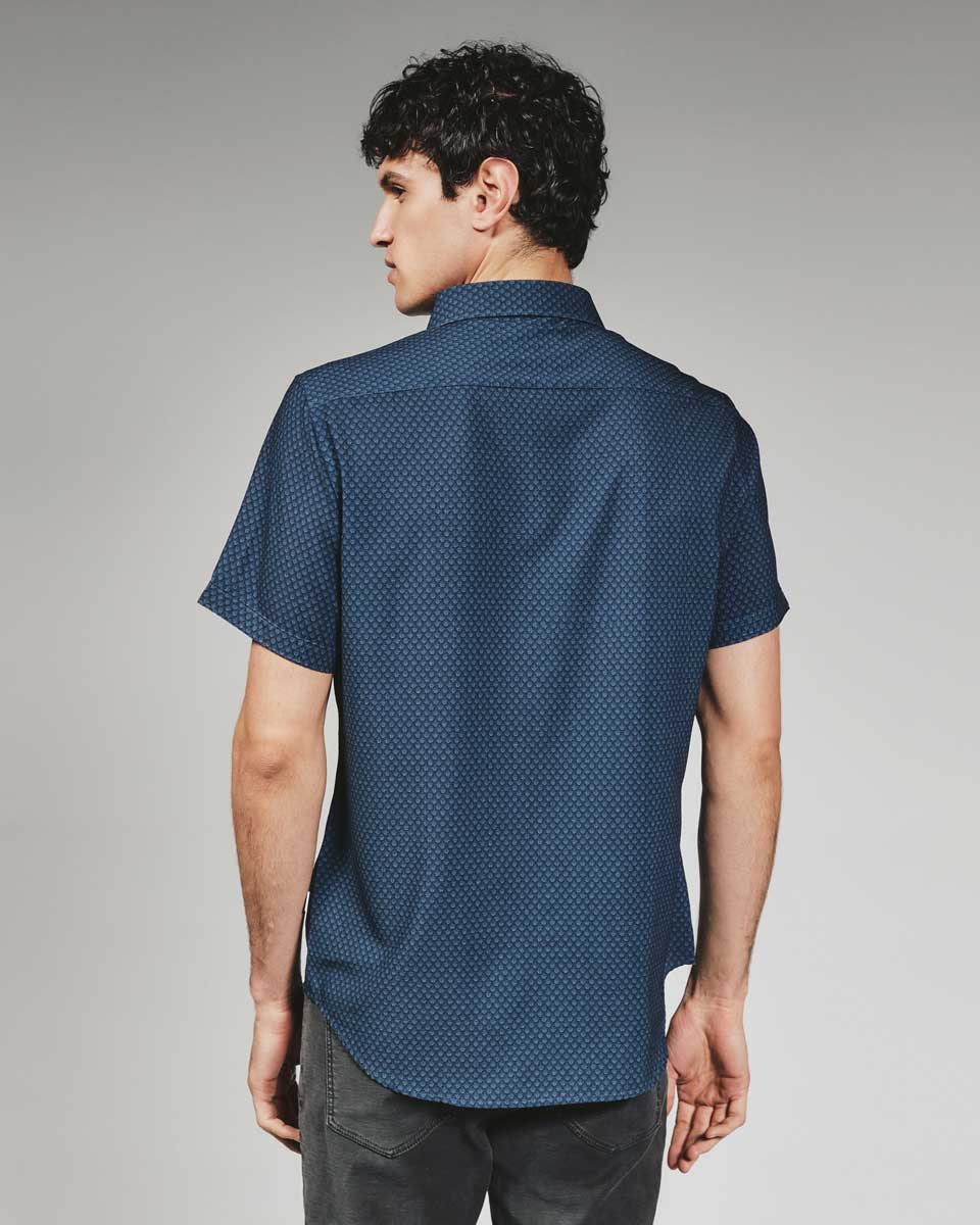 7 Diamonds: Bosworth Short Sleeve Shirt - NAVY