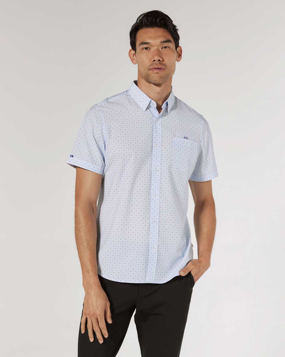 7 Diamonds: Colson Short Sleeve Shirt - LT.BLUE
