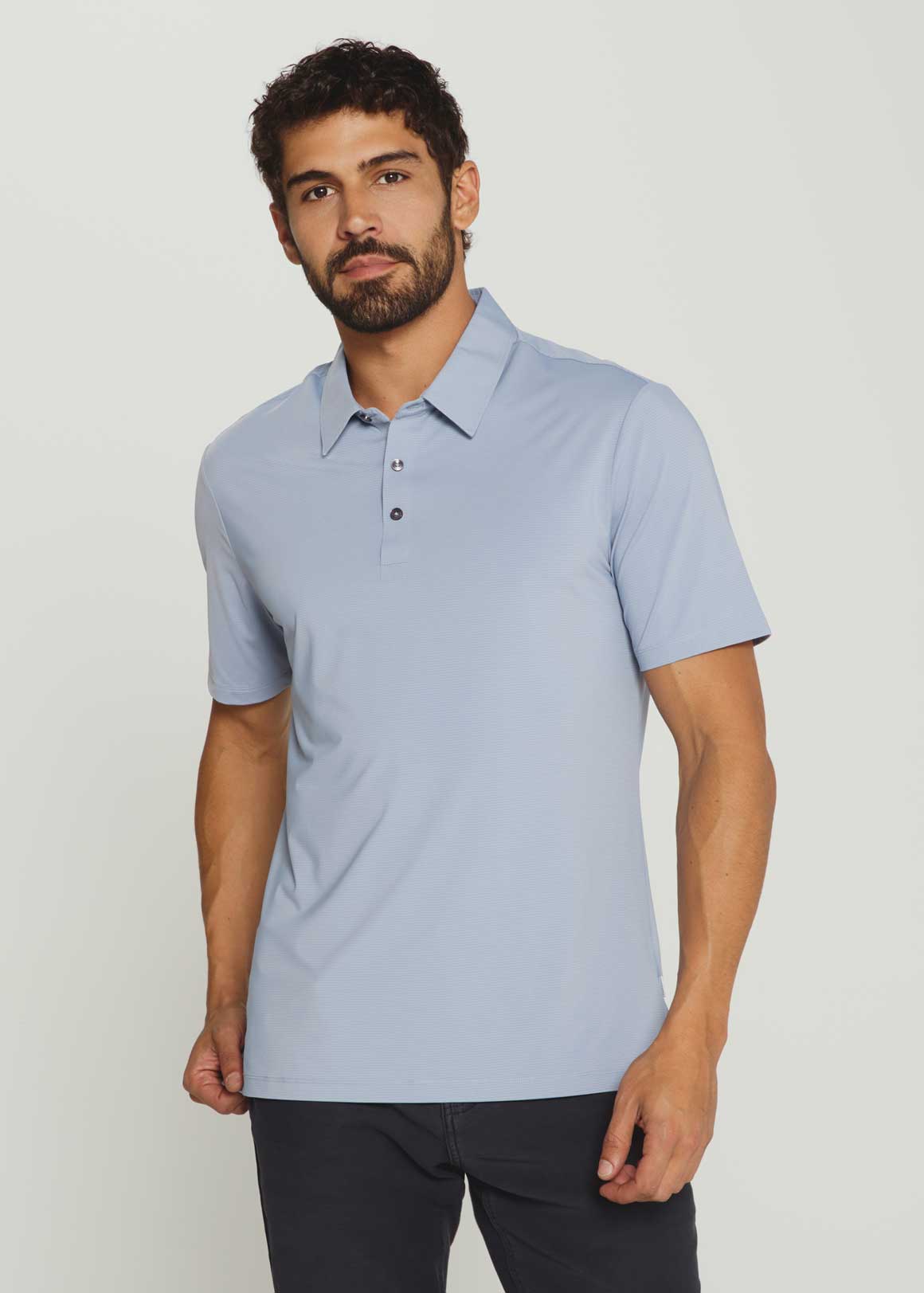 7Diamonds: Dawn Patrol Polo Shirt - DUSTYBLU