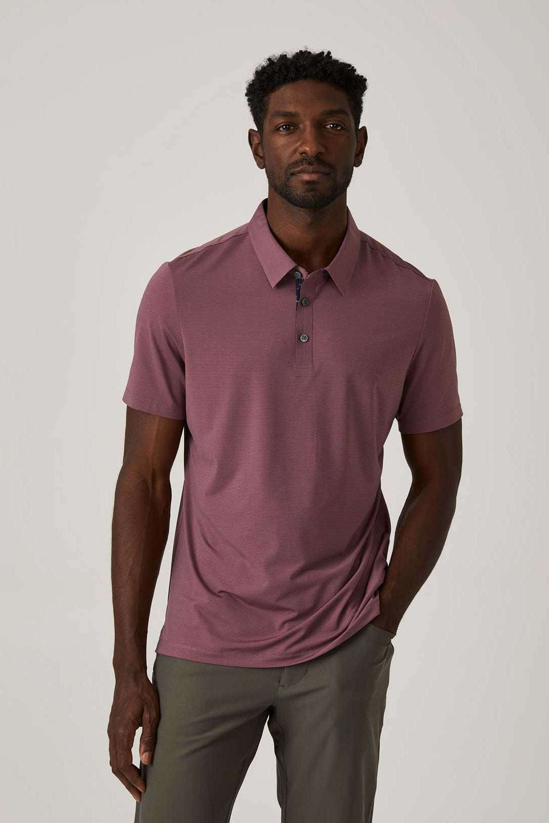 7Diamonds: Dawn Patrol Polo Shirt - STN ROSE