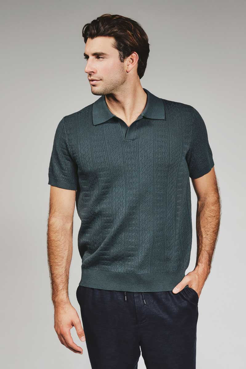 7Diamonds: Gavin Sweater Polo - PETRLNVY