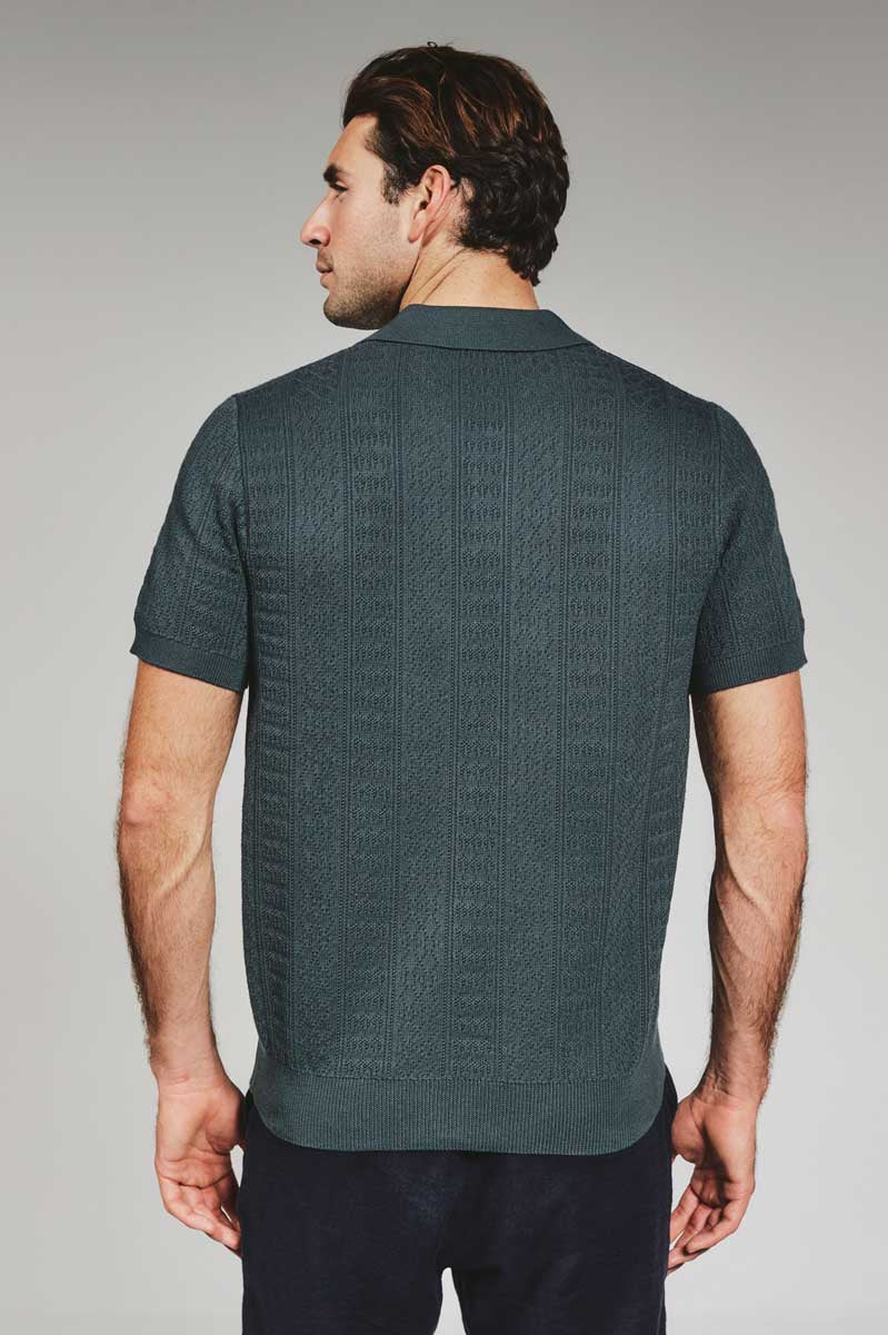 7Diamonds: Gavin Sweater Polo - PETRLNVY