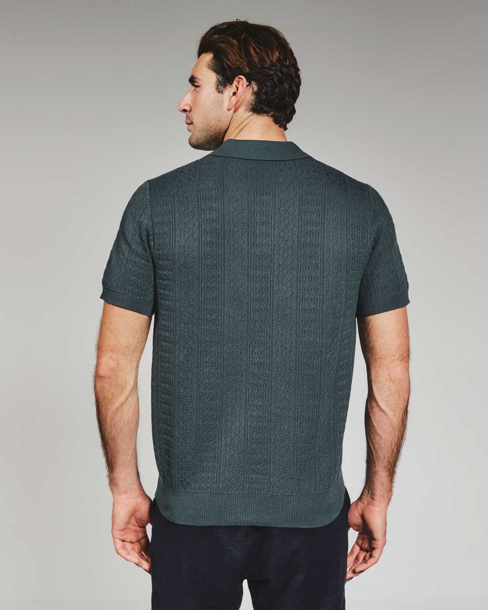 7 Diamonds: Gavin Sweater Polo - PETRLNVY