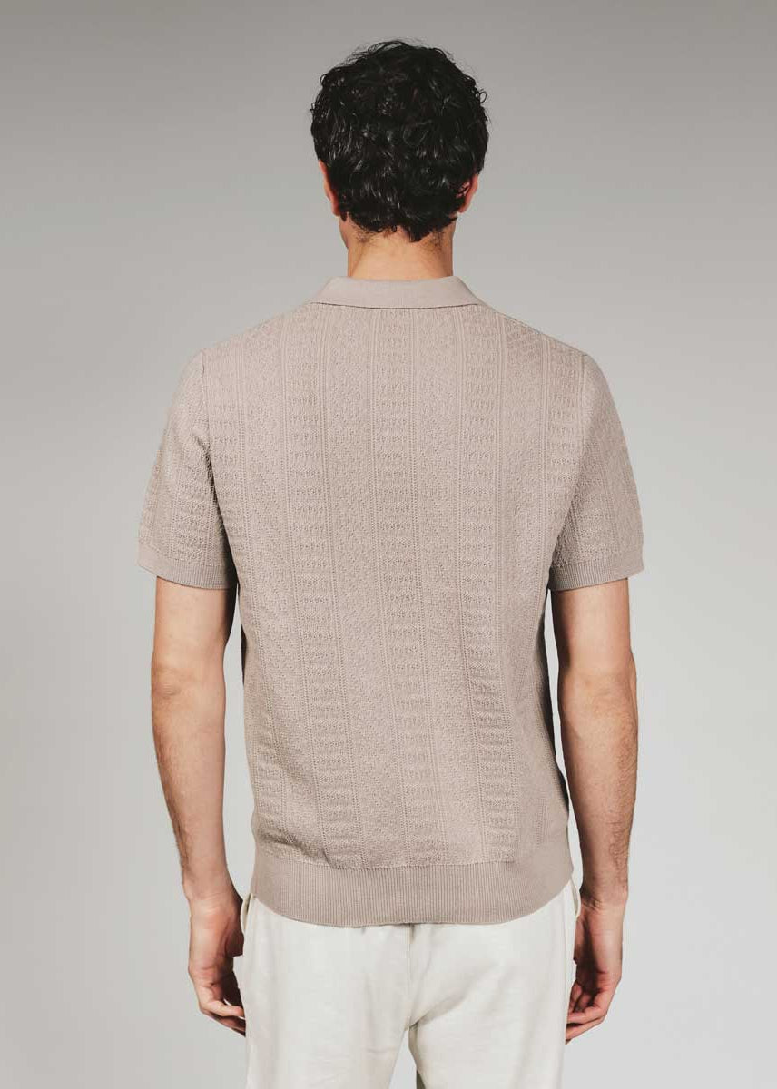 7Diamonds: Gavin Sweater Polo - TAUPE