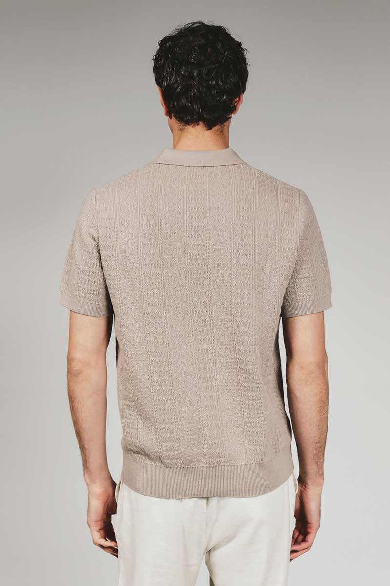 7Diamonds: Gavin Sweater Polo - TAUPE