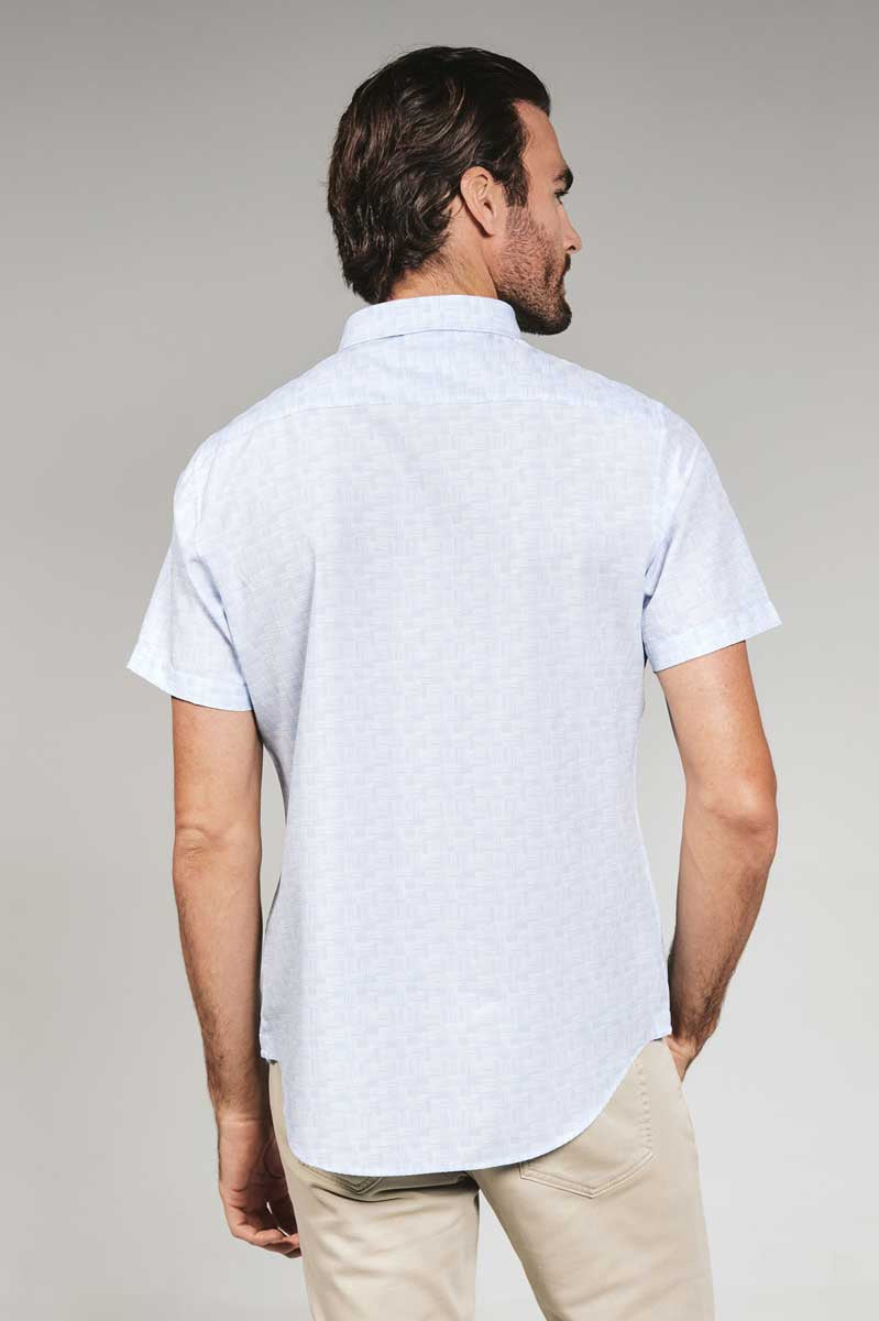7 Diamonds: Jayden Short Sleeve Shirt - LT.BLUE