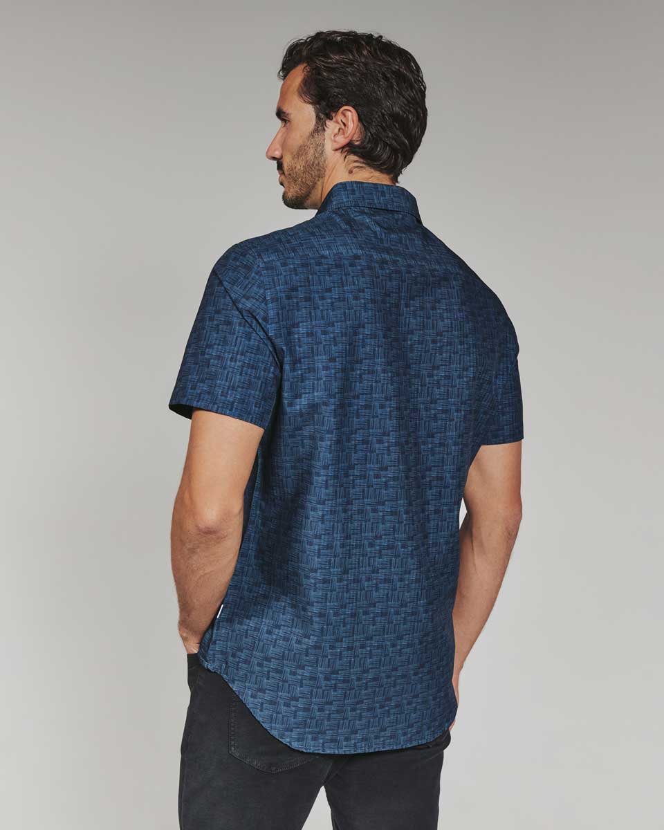 7 Diamonds: Jayden Short Sleeve Shirt - NAVY