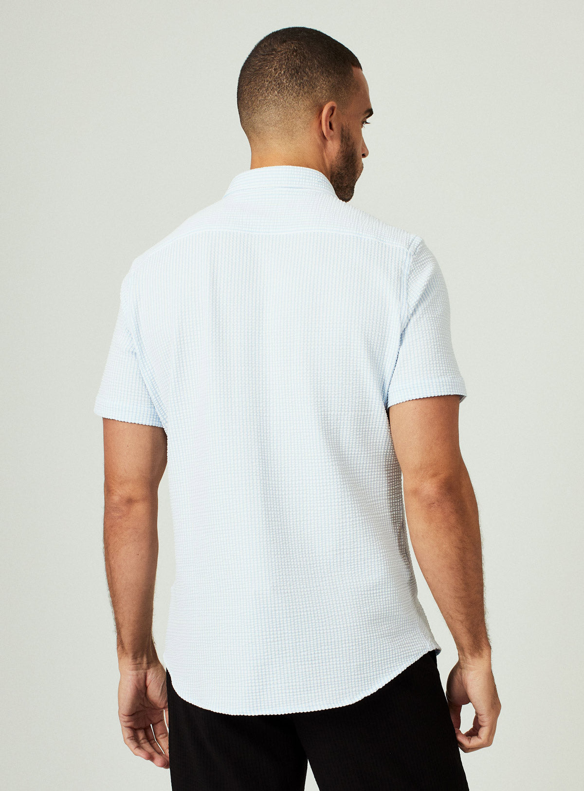 7 Diamonds: Keaton Short Sleeve Shirt - BLUE