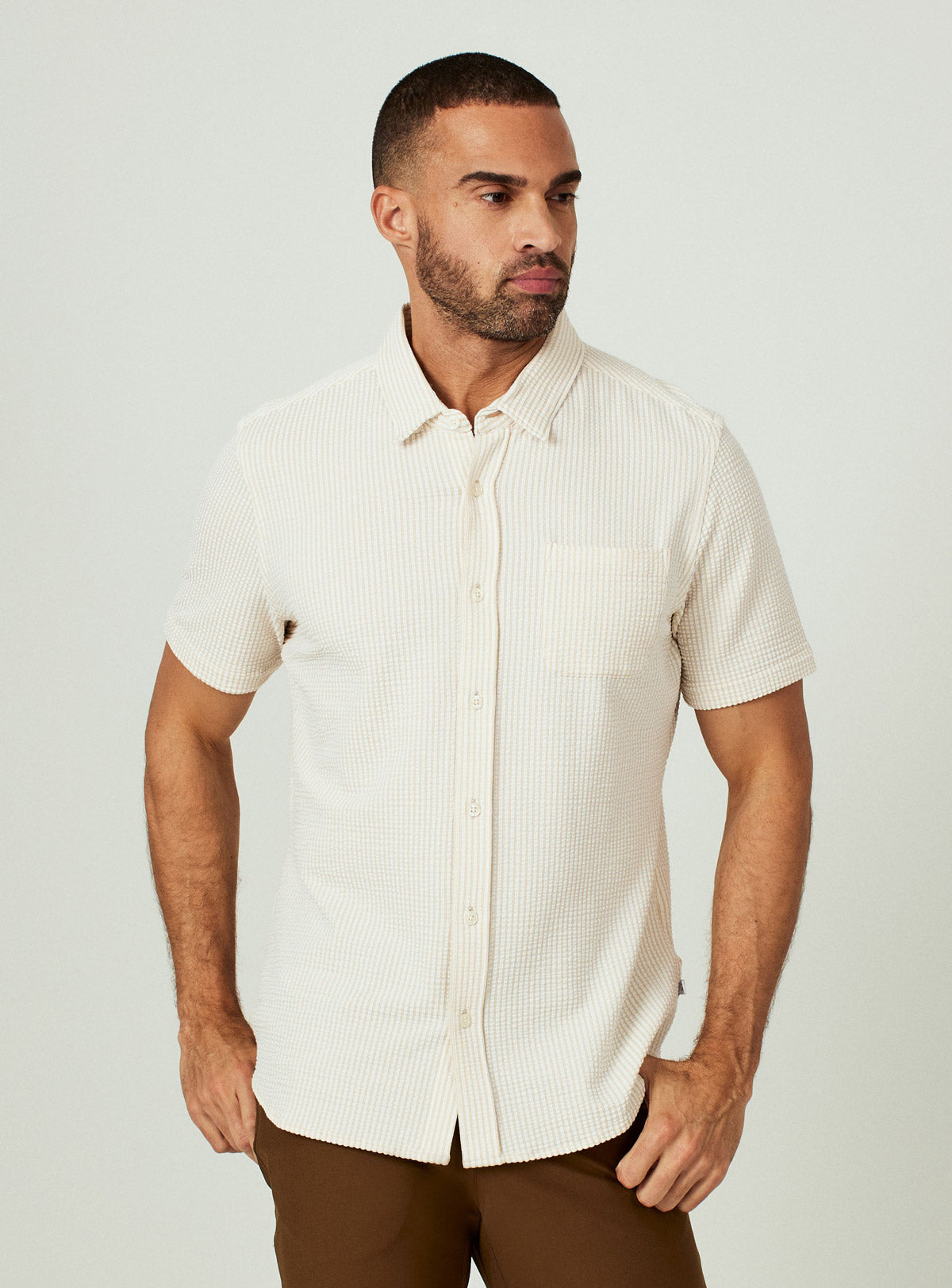 7 Diamonds: Keaton Short Sleeve Shirt - DESERT