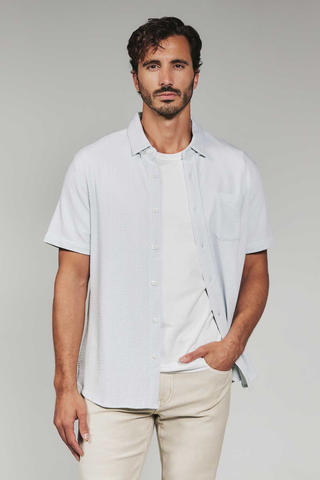 7Diamonds: Keaton Short Sleeve Shirt - GREY