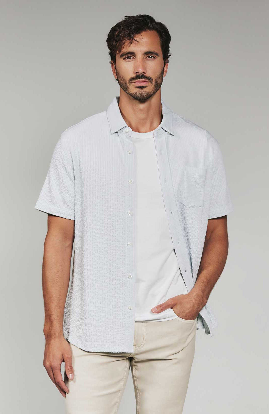 7Diamonds: Keaton Short Sleeve Shirt - GREY