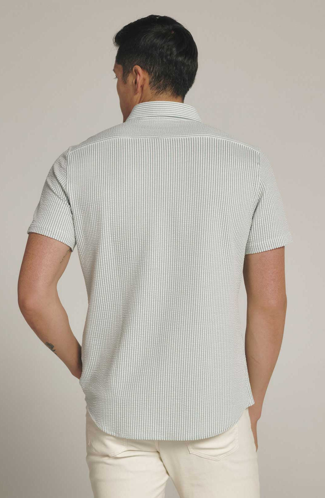 7Diamonds: Keaton Short Sleeve Shirt - SEAFOAM