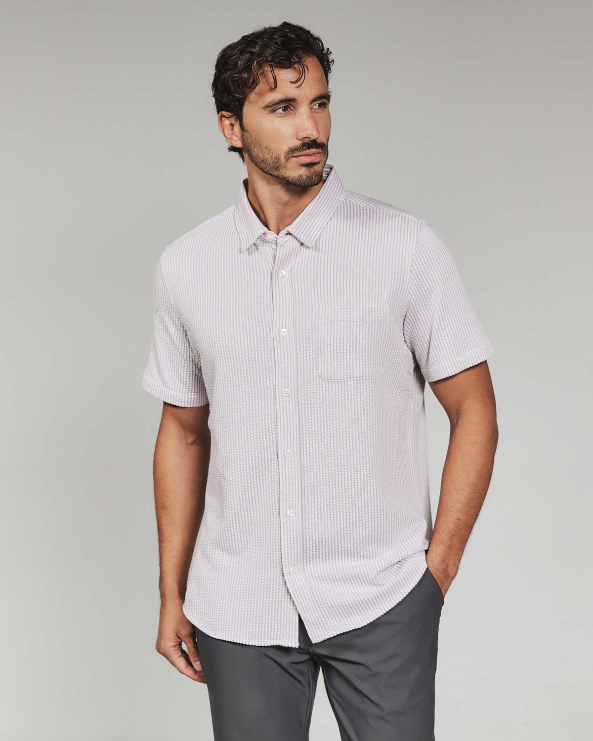 7Diamonds: Keaton Short Sleeve Shirt - STN ROSE