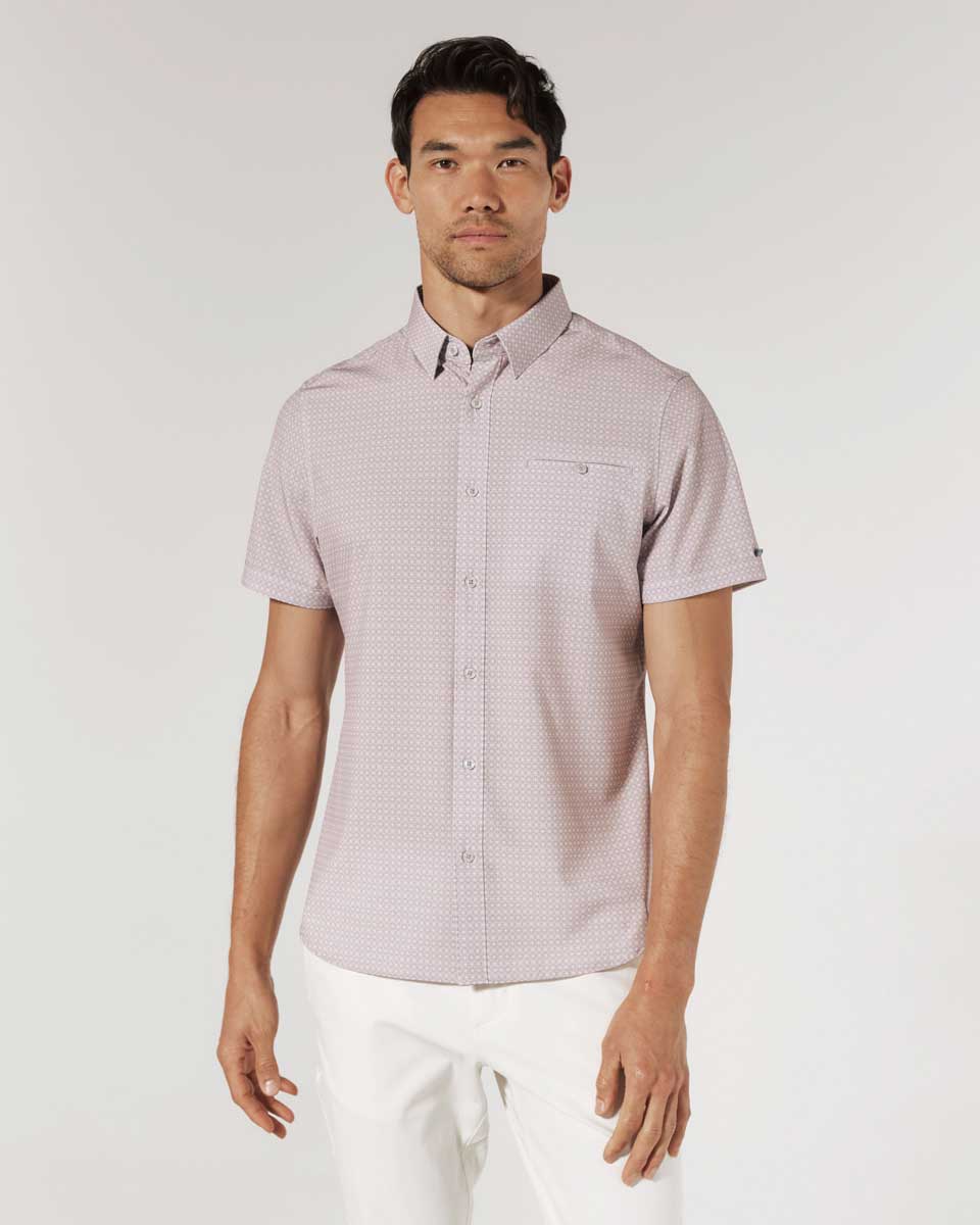 7 Diamonds: Leroy Short Sleeve Shirt - ROSE