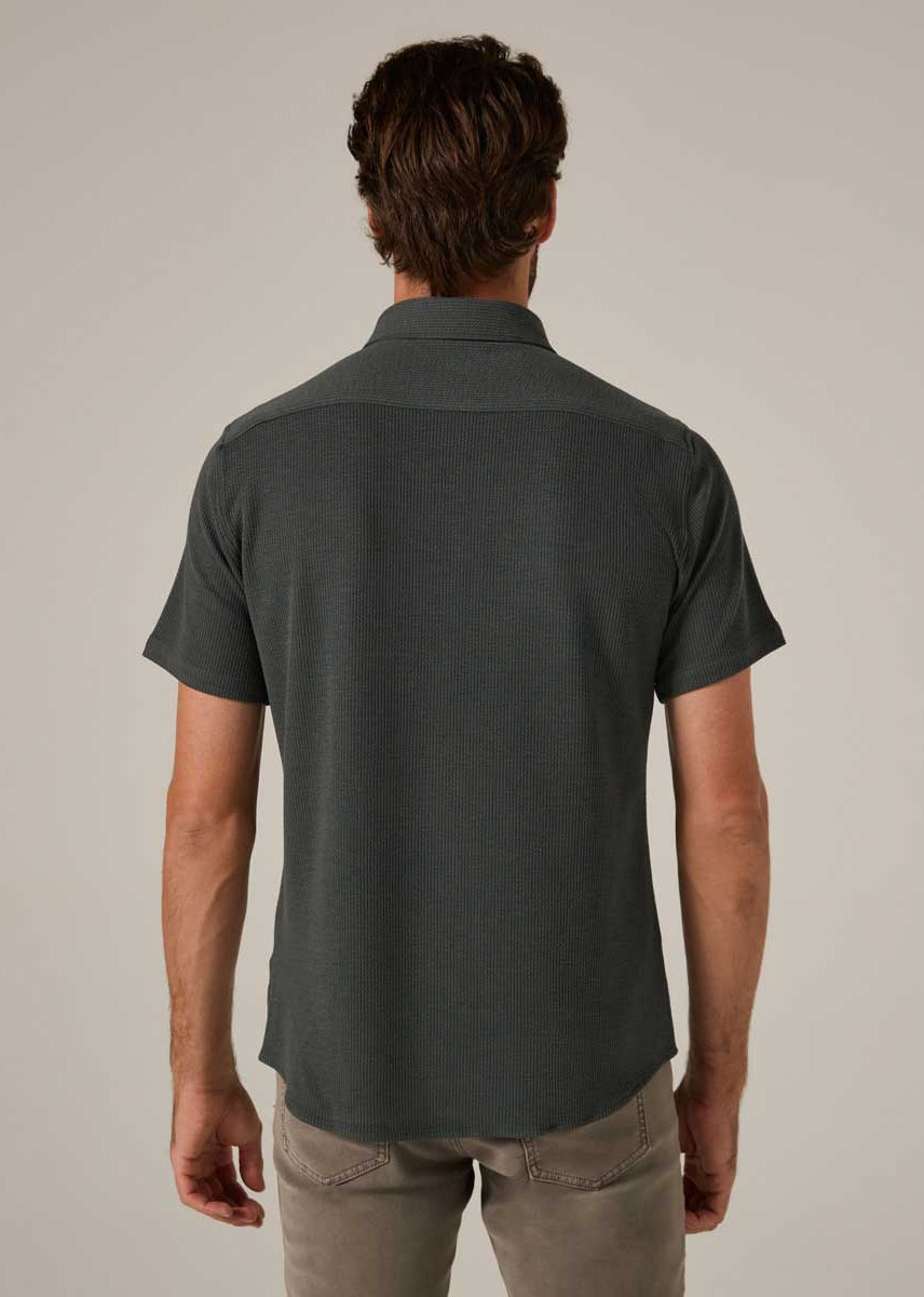 7Diamonds: Levine Short Sleeve Shirt - BASIL
