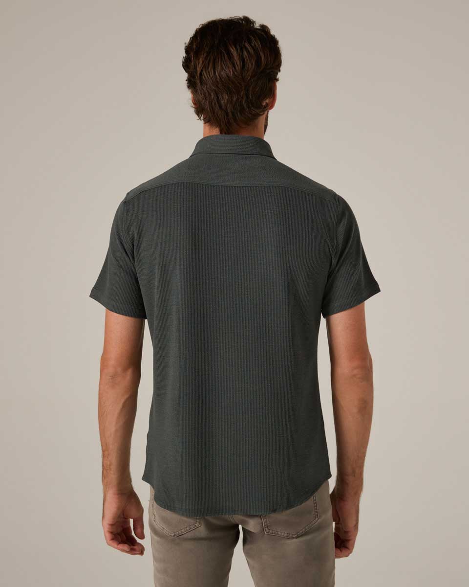 7Diamonds: Levine Short Sleeve Shirt - BASIL