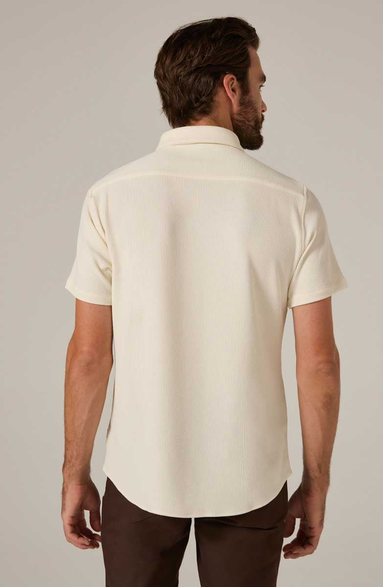 7Diamonds: Levine Short Sleeve Shirt - BIEGE