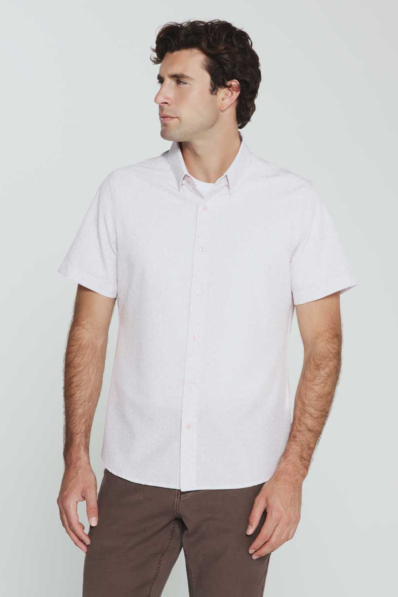 7Diamonds: Olivier Short Sleeve Shirt - ROSE