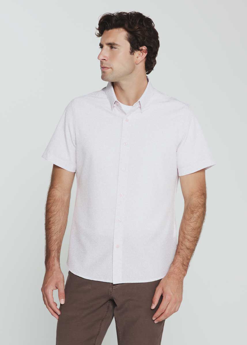 7Diamonds: Olivier Short Sleeve Shirt - ROSE